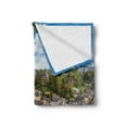 thumbnail image 2 of Cityscape Soft Flannel Fleece Throw Blanket, Luxembourg City Aerial View Historical European Abbey de Neumunster Skyline, Cozy Plush for Indoor and Outdoor Use, 70" x 90", Multicolour, by Ambesonne, 2 of 5