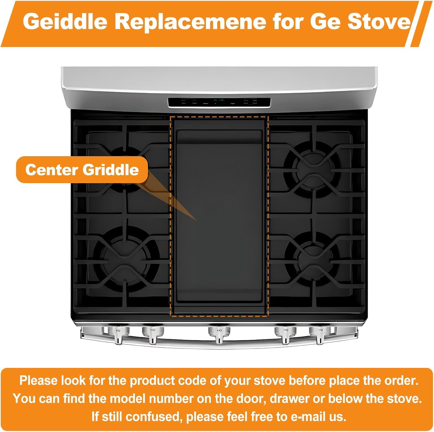 WB31X24738 Stove Griddle Replacement for  Models,  Aluminum Frying Pan