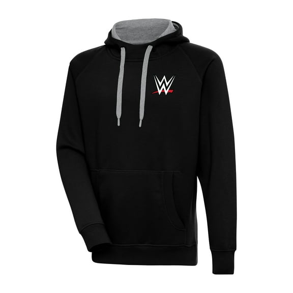 Men's Antigua Black WWE Victory Pullover Hoodie