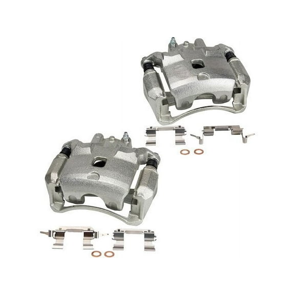 Front Brake Caliper Set 2 Piece - Compatible with 2007 - 2019 Nissan Sentra 2.0L 4-Cylinder 2008 2009 2010 2011 2012 2013 2014 2015 2016 2017 2018