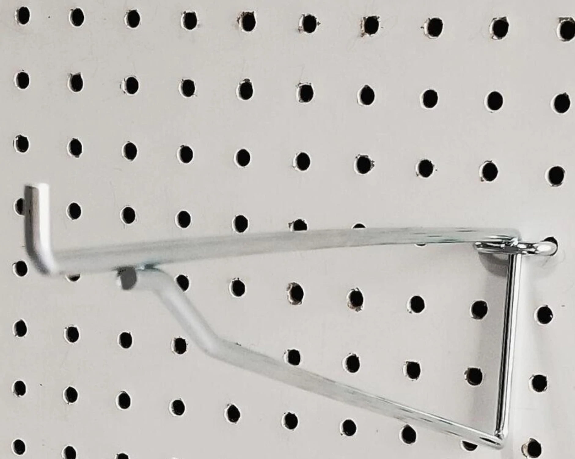 (2 Pack) 14 Inch Metal Mega Shelf Brackets for 1/8 1/4 Pegboard  Slatwall