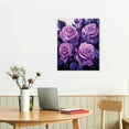 thumbnail image 2 of COMIO Purple Rose Canvas Wall Art Picture 16x20in for Living Room Bedroom, 2 of 4