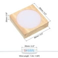 thumbnail image 2 of Base de luz LED de madera Uxcell de 3.2x3.2 pulgadas, soporte de exhibición de madera con regulador para cristal de vidrio, luz blanca de 3 colores, 2 of 7