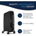 De'Longhi OilFilled Radiator Space Heater, Quiet 1500W, Adjustable
