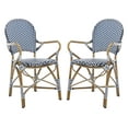 thumbnail image 4 of Safavieh Hooper Outdoor Stacking Arm Chair, Set of 2 - Navy/White, 4 of 14
