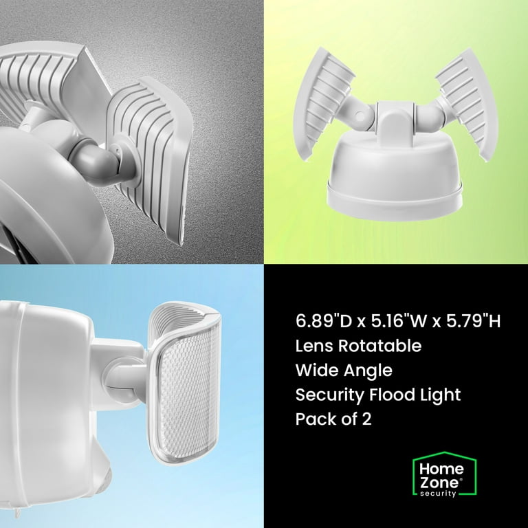 JJC LED Security Lights Motion Sensor Flood Light Outdoor Fixture 2000LM  20W IP65 Waterproof 5000K Daylight White ETL Listed Out