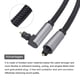thumbnail image 4 of Cables Audio Óptico Digital Giratorio 360 Grados Cable Nylon con Carcasa Metal 32.8 Ft Tos, Cable Macho a Macho para Tv Amplificador Potencia Estéreo, Negro, 4 of 7