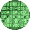 thumbnail image 1 of Ahgly Company Indoor Round Abstract Emerald Green Modern Area Rugs, 8' Round, 1 of 4