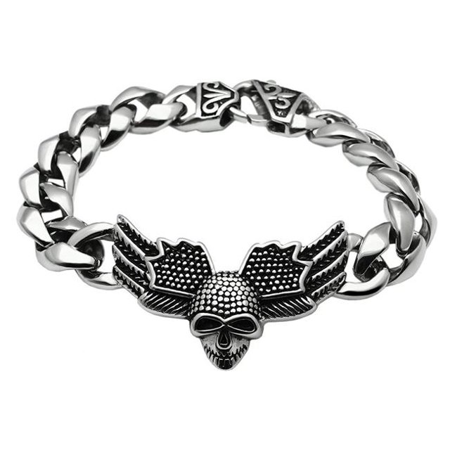 8,25 Po Haute Poli Sans Placage Bracelet en Acier Inoxydable Sans Stone