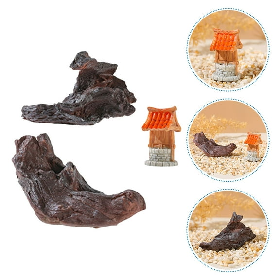 GOOHOCHY 3pcs Multi Resin Simulation Driftwood Branches for Aquarium Decor Fish Tank Log Habitat