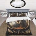 thumbnail image 2 of Designart "Tulip in Black and Gold Elegance" Floral & Botanical Bedding Covert Set - Tulip Black Floral Bed Set With 1 Sham, 2 of 6