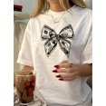 thumbnail image 1 of Vintage-Inspired Geometric Print T-Shirt for Women - Casual Crew Neck, Soft Polyester, Machine Washable - Perfect for Summer, 1 of 6