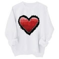 thumbnail image 1 of WEAIXIMIUNG T-Shirts de Pâques et de la Saint-Valentin pour Filles et Enfants, Chandails en Molleton Graphiques Mignons pour la Saint-Valentin, Manches Longues, Col Rond, Tops de Vacances 4-5 Ans, 1 of 2