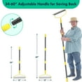 thumbnail image 5 of DEROFIT Garden Rake, 60 inch Long 14 Inch Wide Heavy Duty 14 Tines Metal Bow Rake for Lawn,Hard Landscape Cultivator Garden Rake,Yellow, 5 of 7