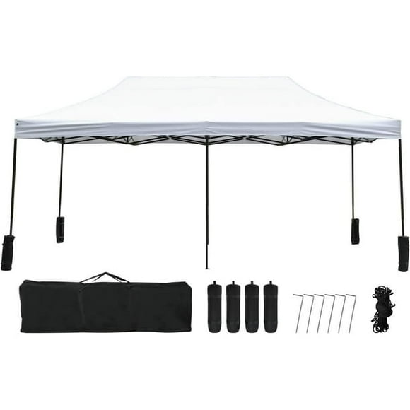 Pop Up Canopy 10x20 pop up Canopy Tent Folding Protable Ez up Canopy Party Tent Sun Shade Wedding Instant Better Air Circulation Outdoor Gazebo with Backpack Bag