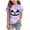 Light Purple, variant on Halloween Girls Short Sleeve T-Shirts Kids Crewneck Tops Fall Pumpkin Face Print Graphic Tees 12M-13T