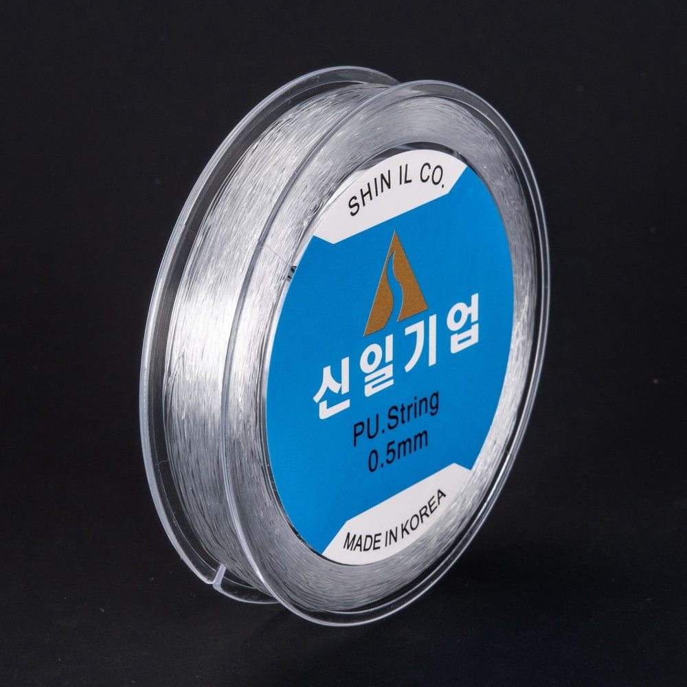 5Roll Korean Round Crystal Elastic Stretch Thread for Bracelets Gemstone Jewelry Making Beading Craft Clear 0.5mm 109.36~120.29 yards(100~110m)/roll