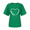 thumbnail image 4 of Pxiakgy Vente Chaude! T-Shirt Trèfle de la Saint-Patrick pour Femmes Chanceux Irlandais Manches Courtes T-Shirt Graphique Trèfle Mode Décontractée Imprimé Amour Col Rond Manches Courtes T-Shirt, 4 of 4