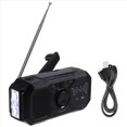 thumbnail image 3 of Radio Meteorológica de Emergencia FM/AM, Radio Portátil con Generador de Manivela, Linterna Solar de 1200 MAh para Acampar Al Aire Libre., 3 of 5
