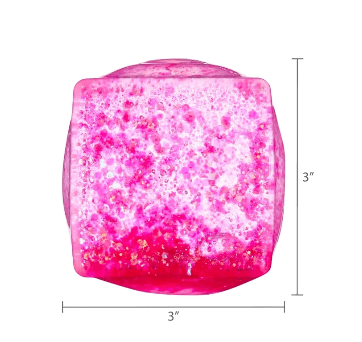 Sparkly Sugar Squishy Cube, 3 Inch Easter Fidget Accessory