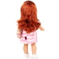 thumbnail image 4 of Gotz: Precious Day: Julia Summer - 18" Standing Poseable Doll, Pink-White Striped Dress, Woven Purse & Sunglasses, Red Hair, Collectible Toy, Kids 3+, 4 of 8