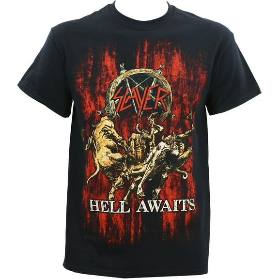 Slayer Men's Hell Awaits T-Shirt Black Large | Officially Licensed Merchandise