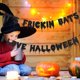 thumbnail image 3 of Black Glittery It's Frickin Bats I Love Halloween Banner- Decoraciones para fiestas temáticas de Halloween, Suministros para fiestas de Halloween, Decoración del hogar con manto, Decoración de patio Fason WMZY-741, 3 of 3
