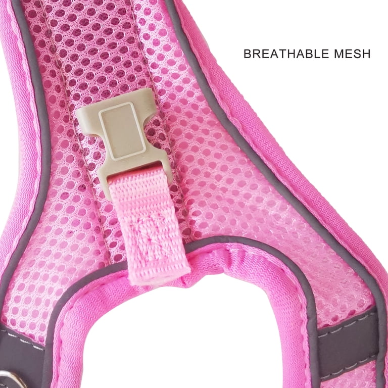 Percen No-Pull Dog Harness, Pink XXS with Leash photo 4