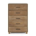 thumbnail image 5 of Grain Wood Furniture Loft 5-Drawer Chest, Solid Wood with Weathered Pine Finish, 5 of 8