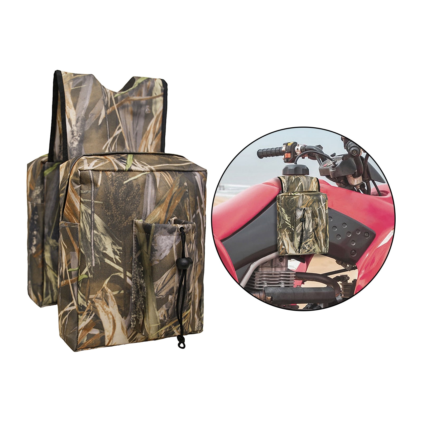 ATV Tank Top Saddle Bag Motocicleta Paquete trasero Bolsa para bicicletas de camuflaje Cola Soporte trasero para bicicleta Walmart en linea