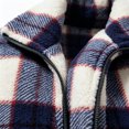thumbnail image 2 of Smsaxvxz Women’s Long Sleeve Sherpa Fleece Plaid Jacket Casual Chunky Fuzzy Warm Winter Coat for Women Blue 2XL, 2 of 8
