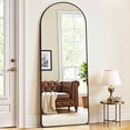 thumbnail image 4 of 58"x19" Full Length Floor Mirror with Stand, Freestanding Standing Arch Full Body Mirrors for Bedroom, Living Room, Hallway, Gold, 4 of 7
