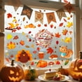 thumbnail image 6 of Self Autumn Window Stickers 6 8 Sheets Maple Leaf Turkey Squirrel Pvc Waterproof Decorative Clings For Windows, 6 of 9