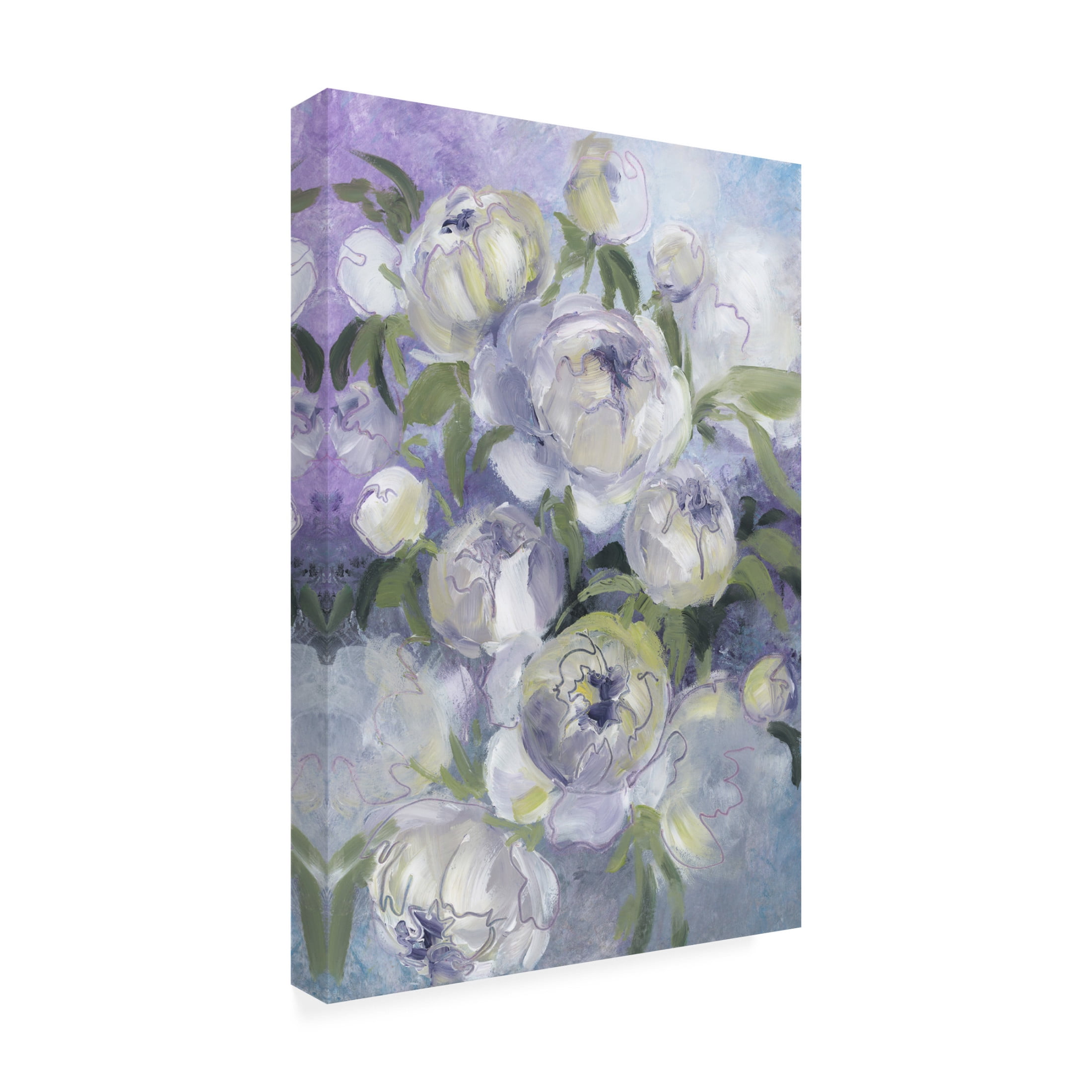 Trademark Fine Art Rosana Laiz Blursbyai Sady painterly florals in violet Canvas Wall Art