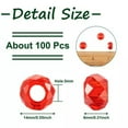 thumbnail image 3 of U8MO 100pcs Glass European Large Hole Rondelle Beads Faceted Mini Loose Spacer 14x8mm-Red, 3 of 7