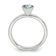 thumbnail image 2 of Sterling Silver Stackable Expressions High 5mm March Swarovski Ring Size 8, 2 of 3