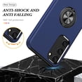 thumbnail image 3 of Entronix Protective Case Compatible with Galaxy S25 FE, 360 Rotatable Ring Holder Kickstand Cover, Blue, 3 of 5