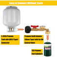 thumbnail image 5 of Propane Refill Adapter with Valve and Gauge, Fill 1lb Bottles from 40lb Propane Tank, 90 Degree Elbow Design, 5 of 7