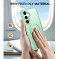 thumbnail image 5 of Magnetic Designed for Samsang Galaxy S24 Case [Military-Grade Drop Tested] [Compatible with Magnet] Slim Frosted Case for Galaxy S24 Case Phone Case (6.2"), Light Green, 5 of 12