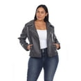 thumbnail image 1 of White Mark Women's PU Faux Leather Jacket, 1 of 6