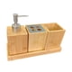 thumbnail image 1 of Juego de 4 accesorios de baño, soporte para cepillo de dientes, bandeja de almacenamiento, dispensador de jabón, taza para cepillo de dientes para el, 1 of 9