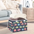 thumbnail image 3 of Yayeee Collapsible Cube Storage Bin with Lid Fabric Closet Decorative Basket with Handles, Cartoon Space Cat, 3 of 7