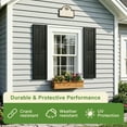 thumbnail image 4 of GVN Louver Shutters with Premium Board and Batten, Window Panel Shutters with Fluted Vertical Lines and Easy Mount for Farmhouse, Home Office, Living Room, Bedroom, Black(14"*39"), 4 of 7