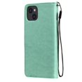 thumbnail image 4 of SaniMore for iPhone 14 Plus 6.7" 2022 Case, PU Leather Skin with Embossed Cat Flip Magnetic Cover Card Slots Kickstand Detachable Lanyard Full Around Wallet Shell  For iPhone 14 Plus, Green, 4 of 10
