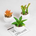thumbnail image 3 of Trayknick Artificial Plant Vivid Natural PVC Realistic Fresh Keeping Mini Table Decor Artificial Succulents Bonsai for Desktop, 3 of 13