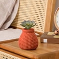 thumbnail image 4 of Hyknon Unbreakable Floral Vase, Ceramic Look Plastic Vase for Home Decor, Rustic Large Vases for Centerpieces, Simple Modern Vase for Home Office Decor for Living Room, Table (Orange), 4 of 5