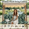 thumbnail image 2 of SDJPOI Porch Swing Replacement Cushion, 4" Thick Waterproof 2-3 Seater Bench Cushion with Backrest, Outdoor Swing Cushions for Outdoor Furniture（Palm Pattern,40*40in）, 2 of 6