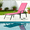 Blue, variant on Betcozy Folding Camping Cot, Adjustable Reclining Lounge Chair for Patio Lawn, Beach, Supports 250LBs, Red