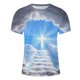 thumbnail image 5 of Camisetas de Manga Larga para Hombres Imprimir Cuello Redondo Camiseta de Manga Corta Lino de Algodón Poliéster, Top de Moda Casual para Hombres, 5 of 5