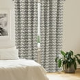 thumbnail image 2 of Ambesonne Abstract Curtains, Angled Stripes Mosaic, Pair of 28"x84", Tan Black White, 2 of 5